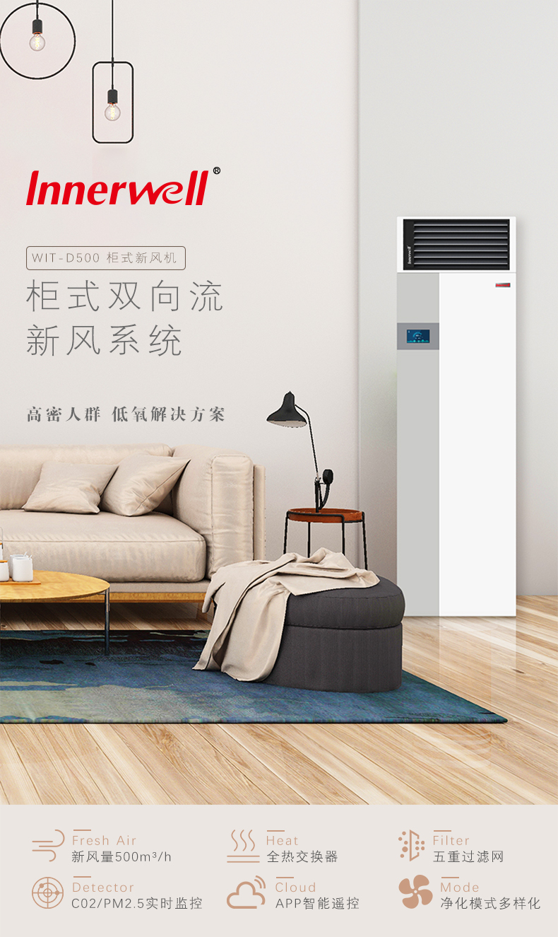 易能韋爾柜式新風系統WIT-D500